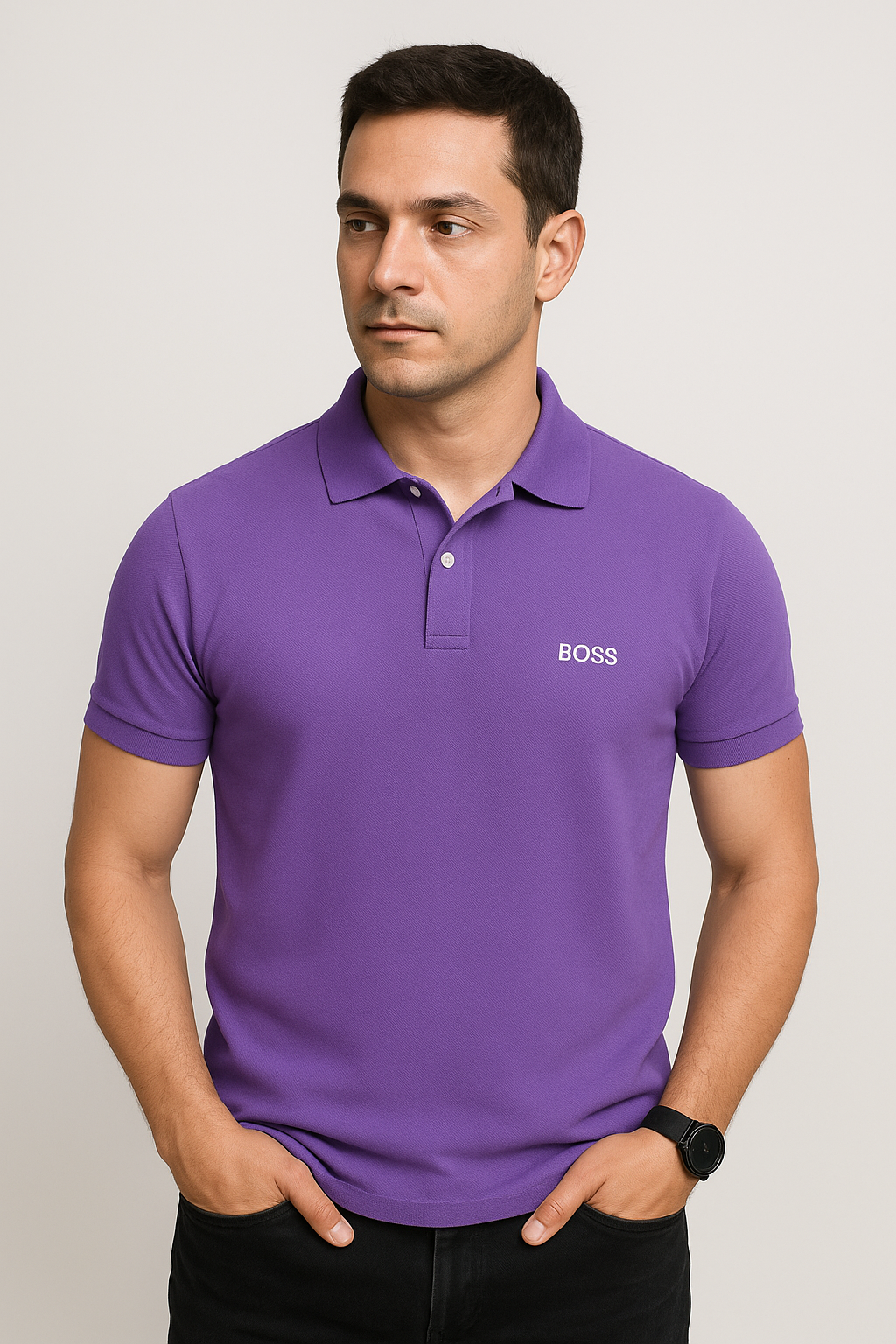 Boss Polo Shirts for Men - Voilet KISWAH RETAILS