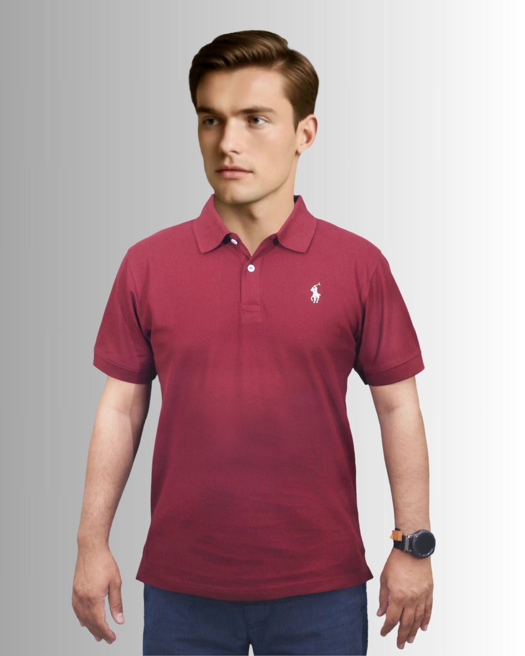 Giordano Polo Shirts for Men - Maroon KISWAH RETAILS