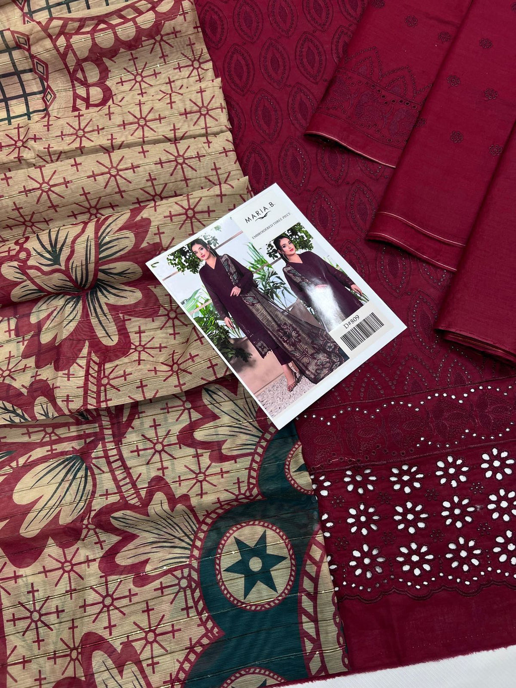 03 Piece - CHIKANKARI Lawn Suit KISWAH RETAILS