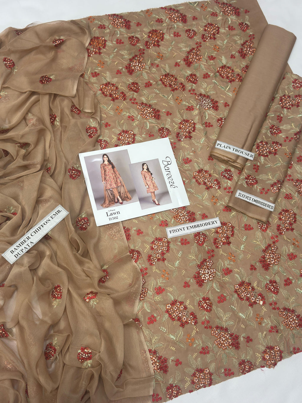 3 Piece - Embroidered Lawn Suit KISWAH RETAILS