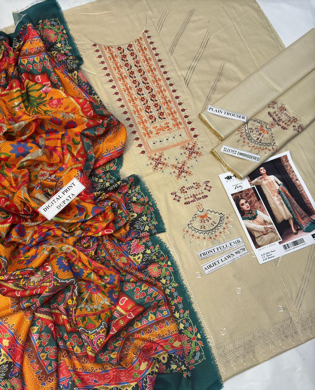 03 Piece - Embroidered Lawn Suit KISWAH RETAILS