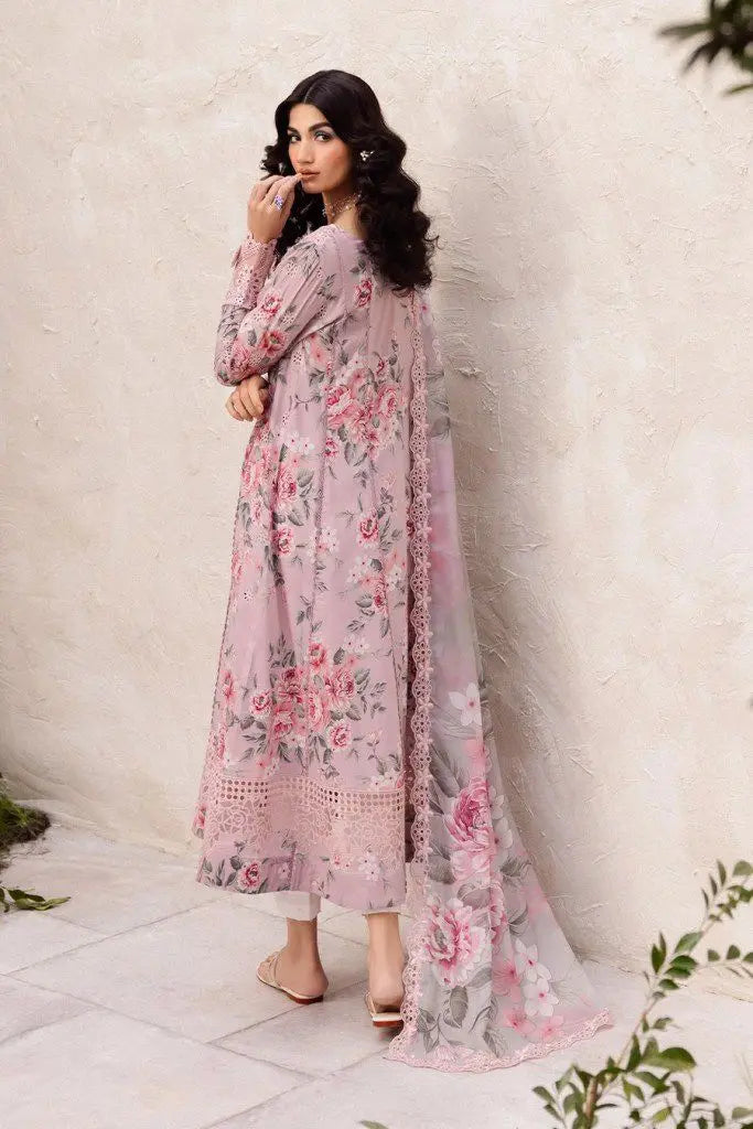 3 Pieces - Chikankari Lawn Suit - Pink KISWAH RETAILS