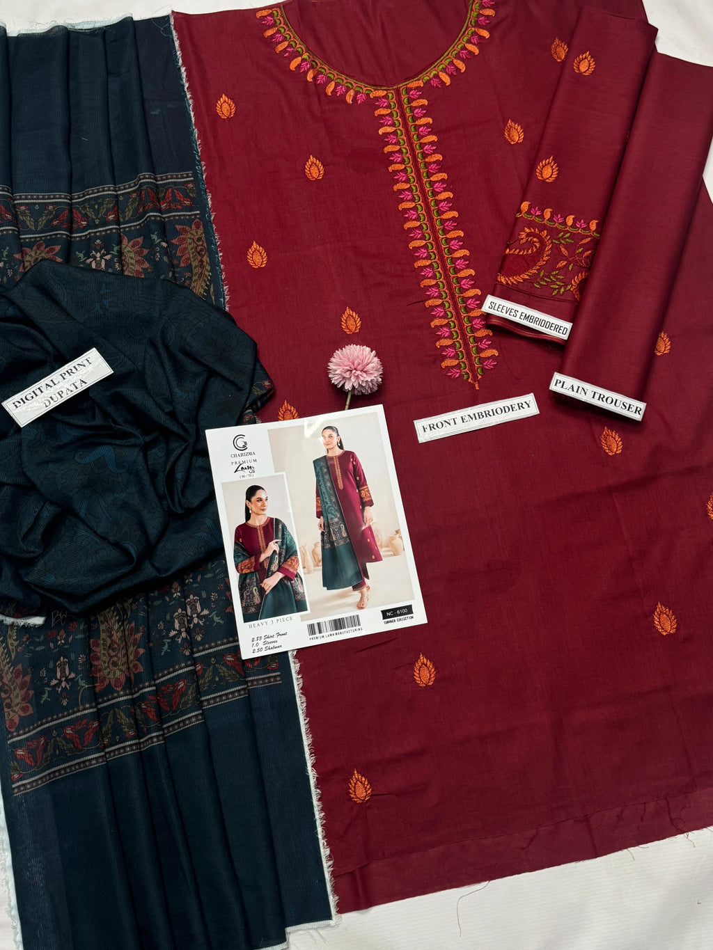 03 Piece - Embroidered Lawn Suit KISWAH RETAILS