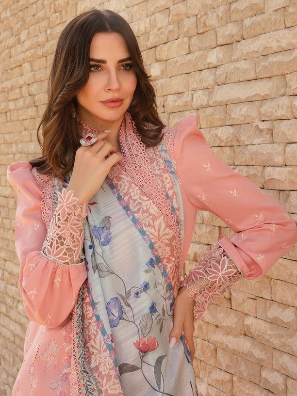 03 Piece - Embroidered Lawn Suit