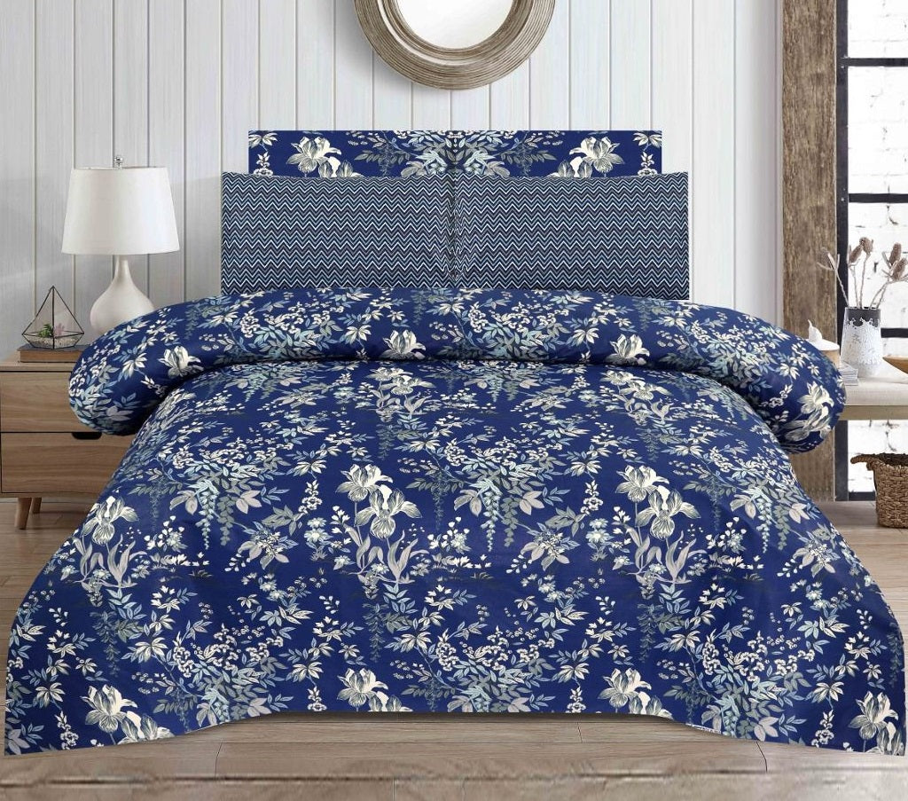 Printed King Bed Sheet With Pillows KISWAH RETAILS