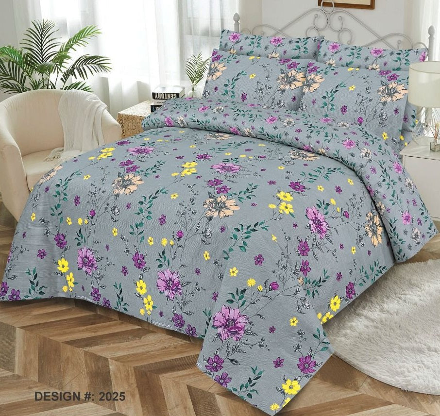 Printed King Bed Sheet With Pillows KISWAH RETAILS