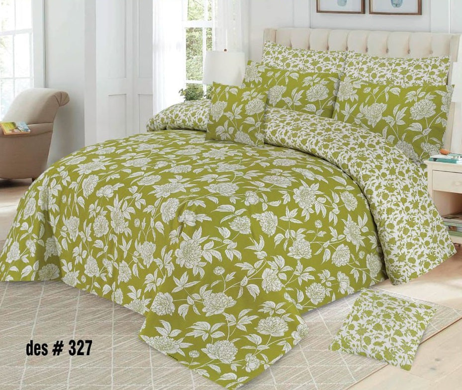 Printed King Bed Sheet With Pillows KISWAH RETAILS