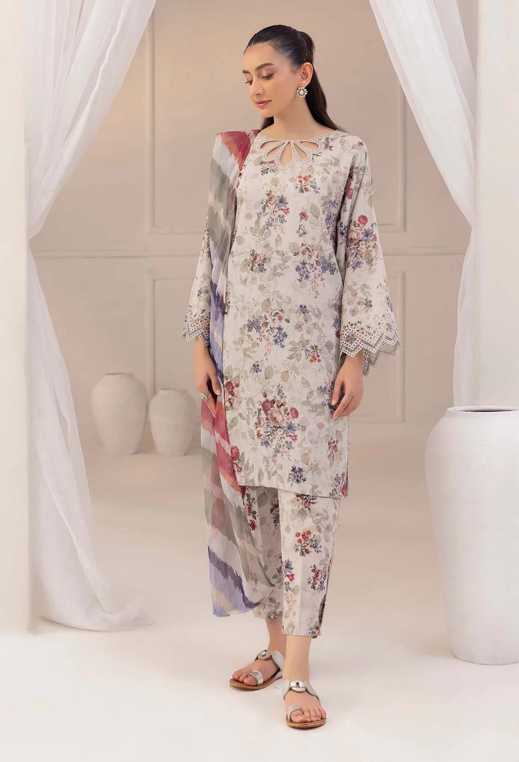 03 Piece - Embroidered Lawn Suit KISWAH RETAILS