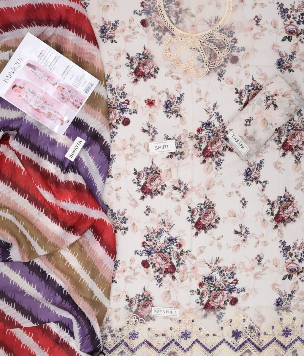 03 Piece - Embroidered Lawn Suit KISWAH RETAILS