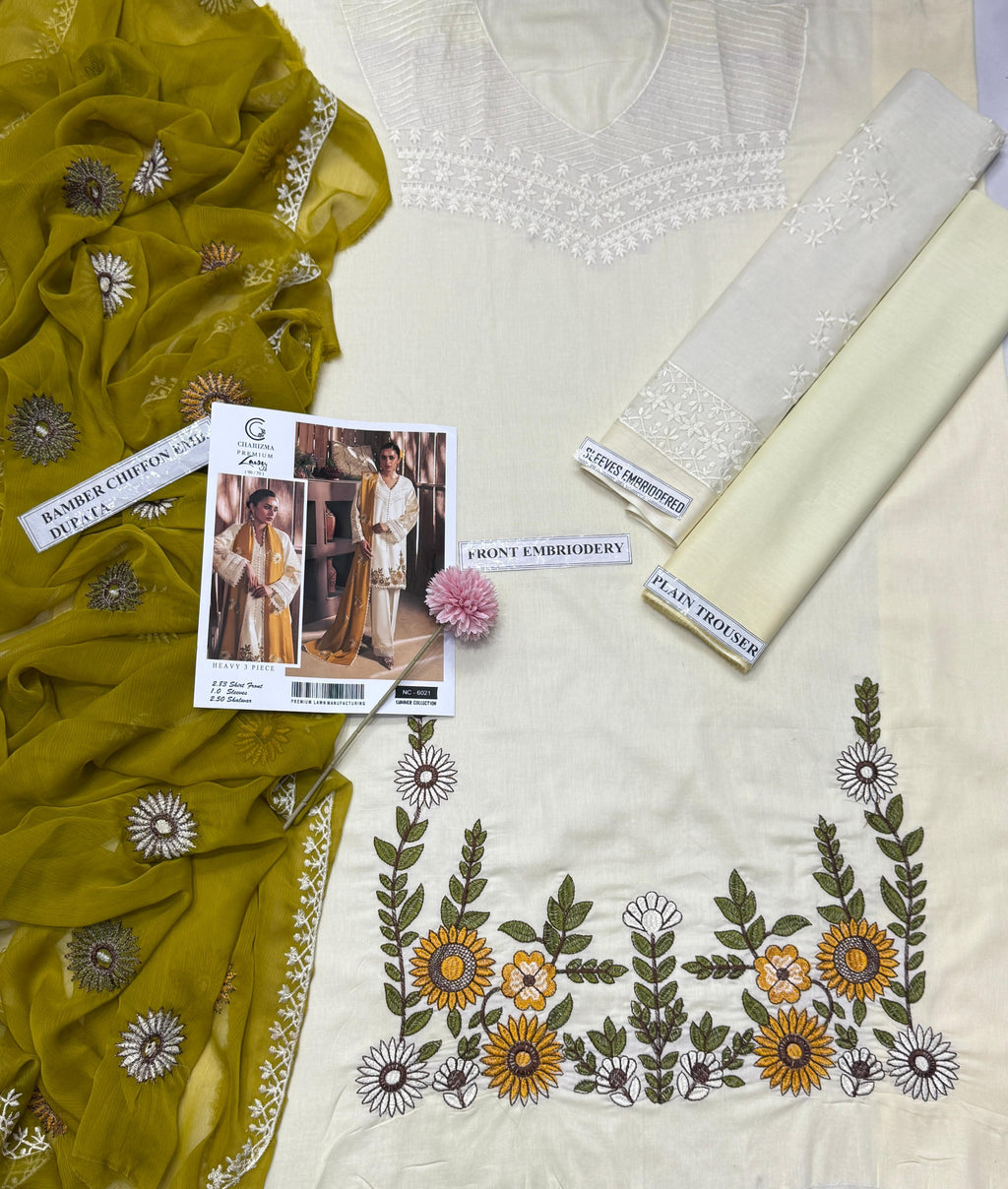 03 Piece - Embroidered Lawn Suit KISWAH RETAILS