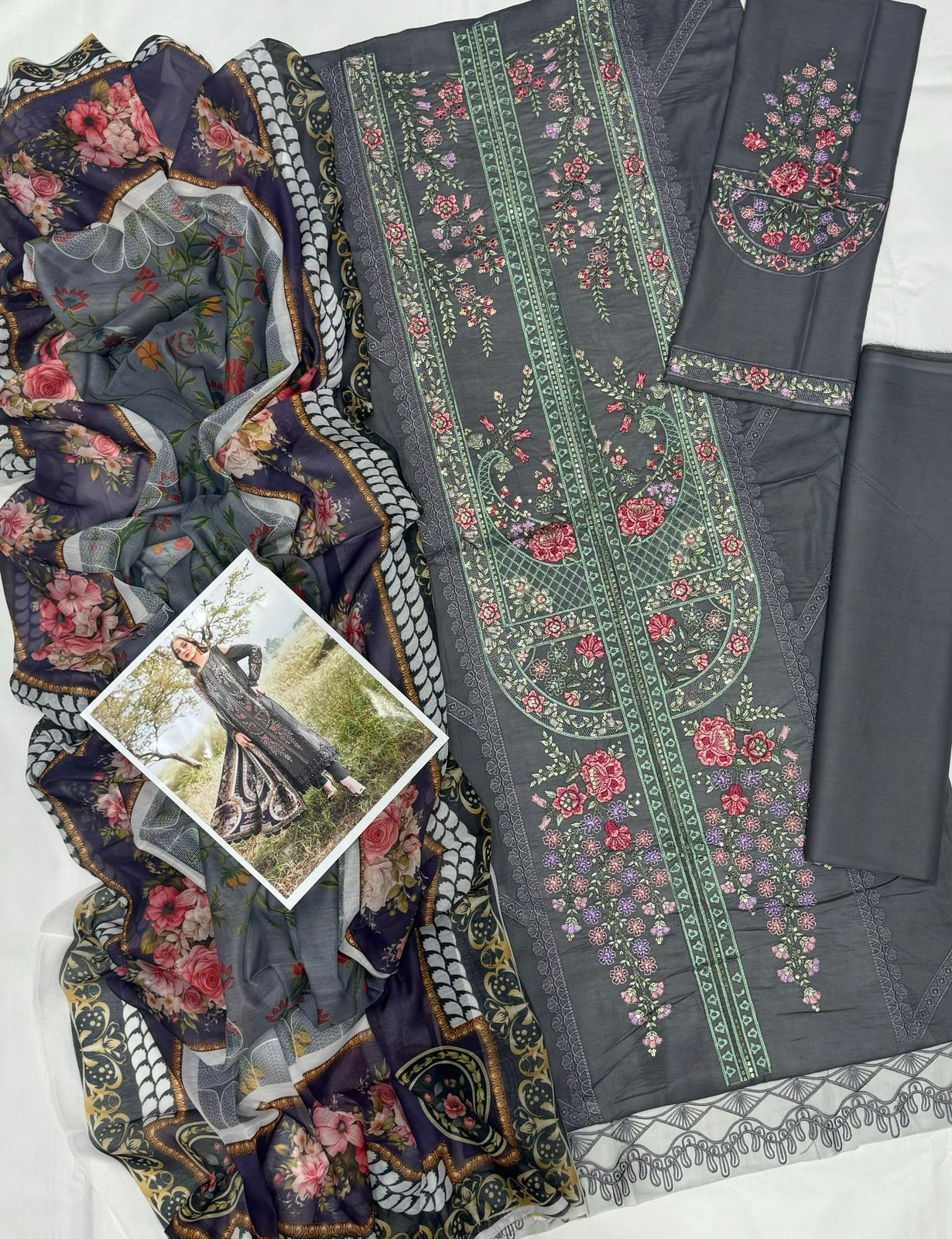 03 Piece - Embroidered Lawn Suit KISWAH RETAILS