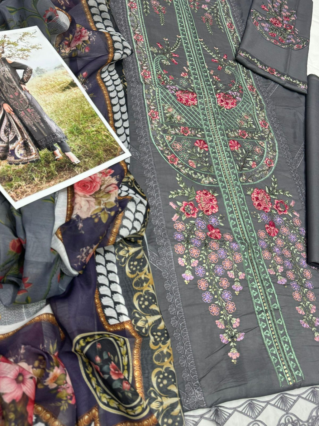 03 Piece - Embroidered Lawn Suit KISWAH RETAILS