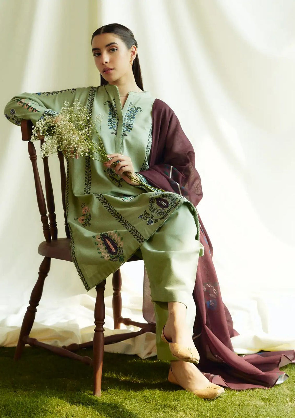 03 Piece - Unstitch Embroidered Lawn Suit (Copy) KISWAH RETAILS