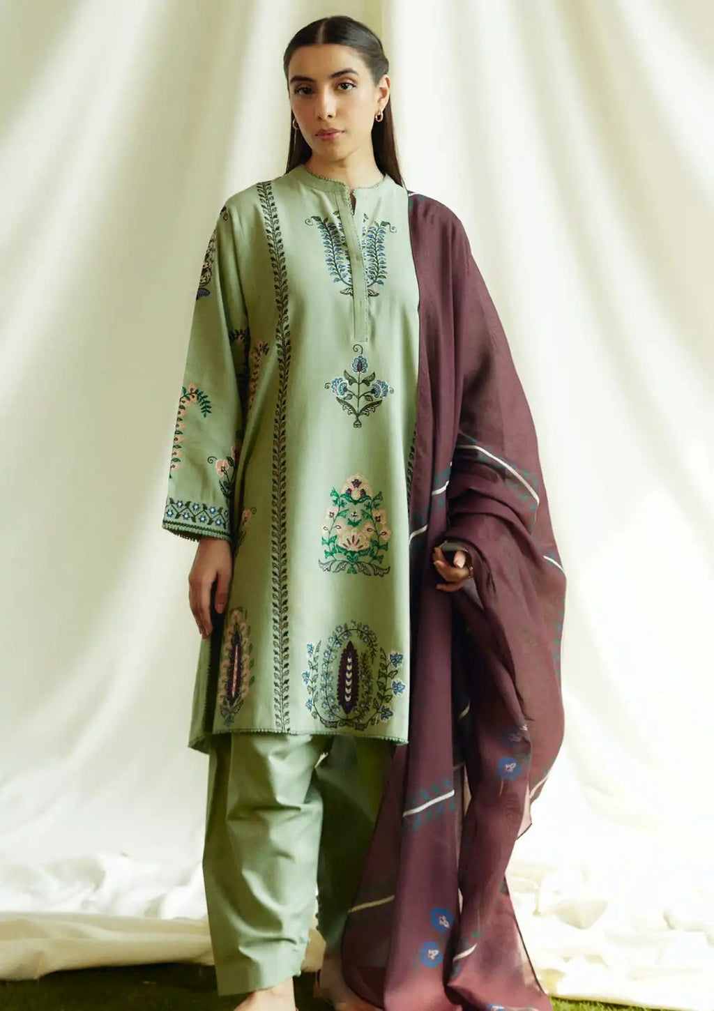 03 Piece - Unstitch Embroidered Lawn Suit (Copy) KISWAH RETAILS