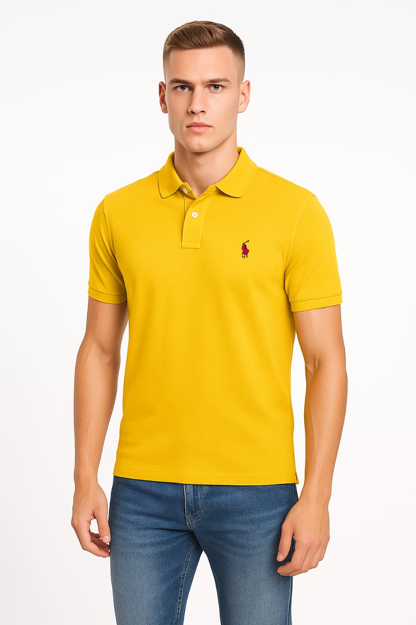 Polo Ralph Polo Shirts for Men - Golden Yellow KISWAH RETAILS
