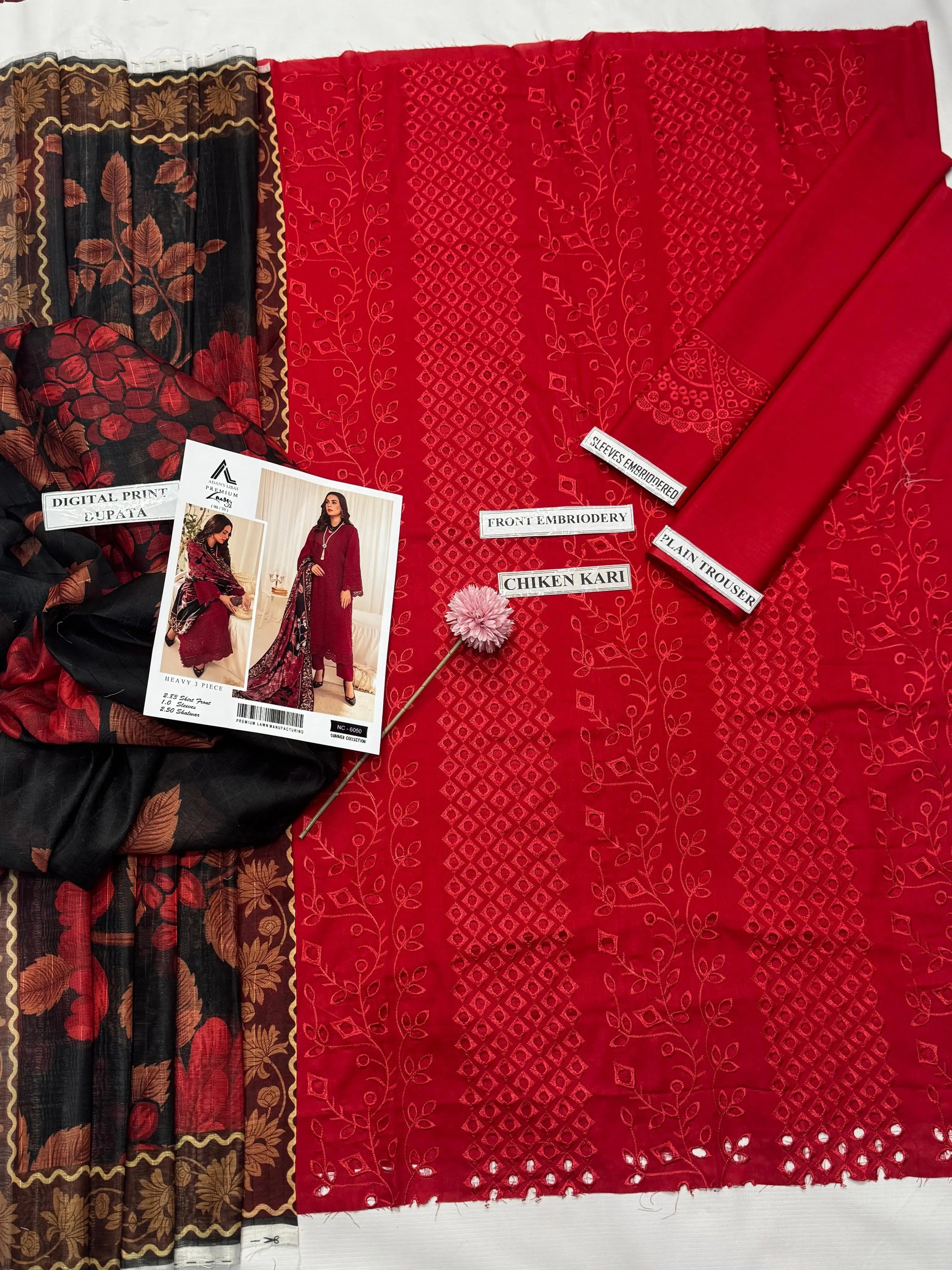 3 Piece - Chikenkari Lawn Suit KISWAH RETAILS