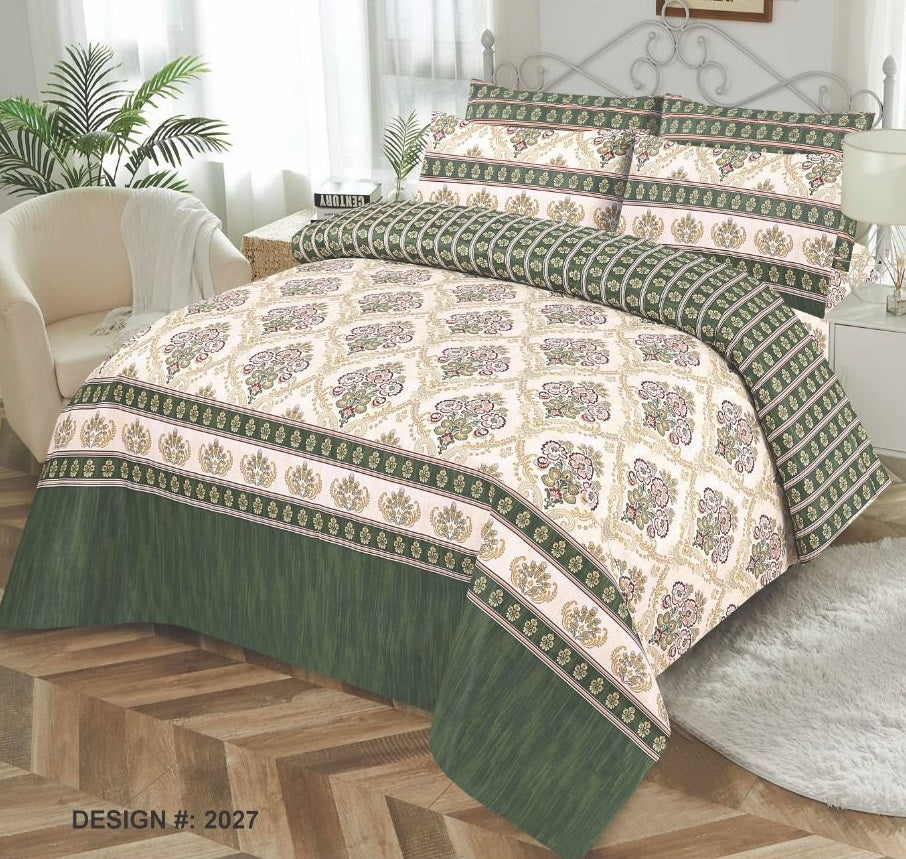 Printed King Bed Sheet With Pillows KISWAH RETAILS