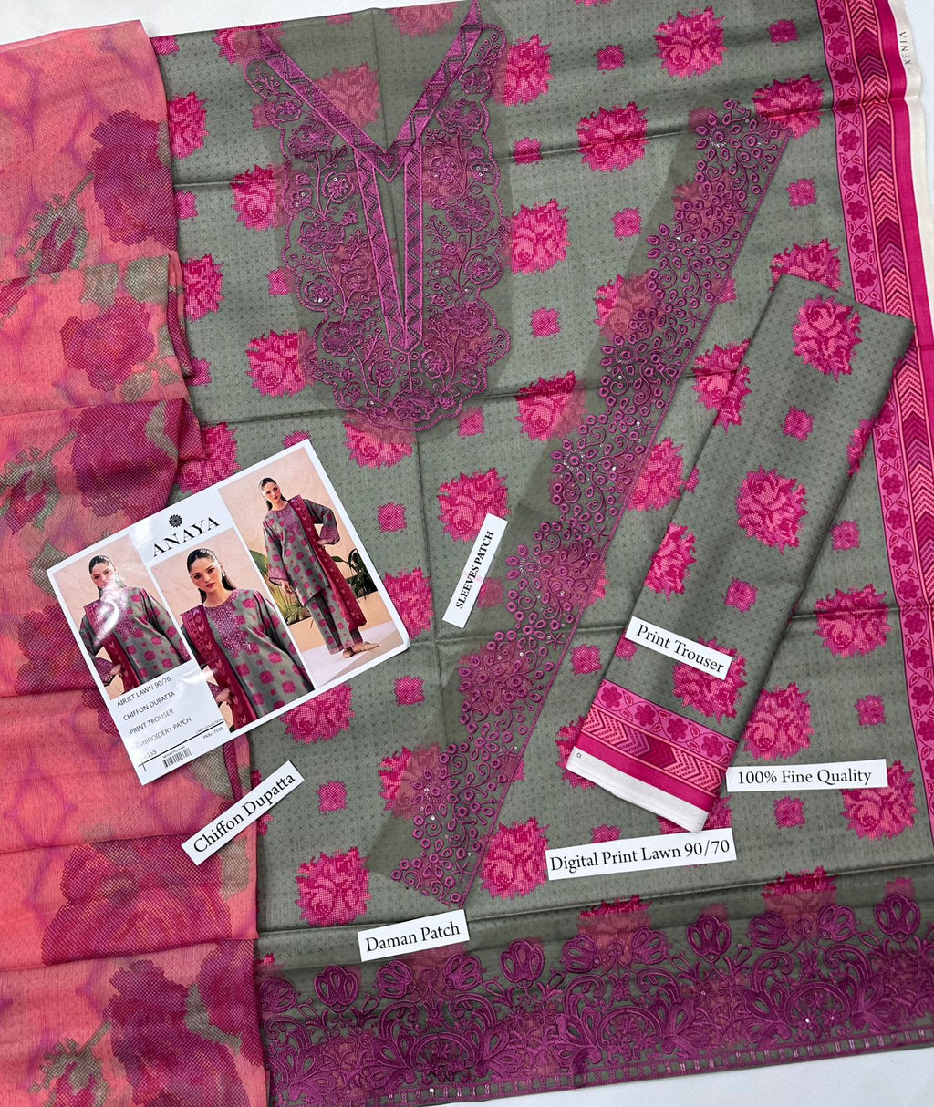 03 Piece - Digital Print Lawn Suit KISWAH RETAILS