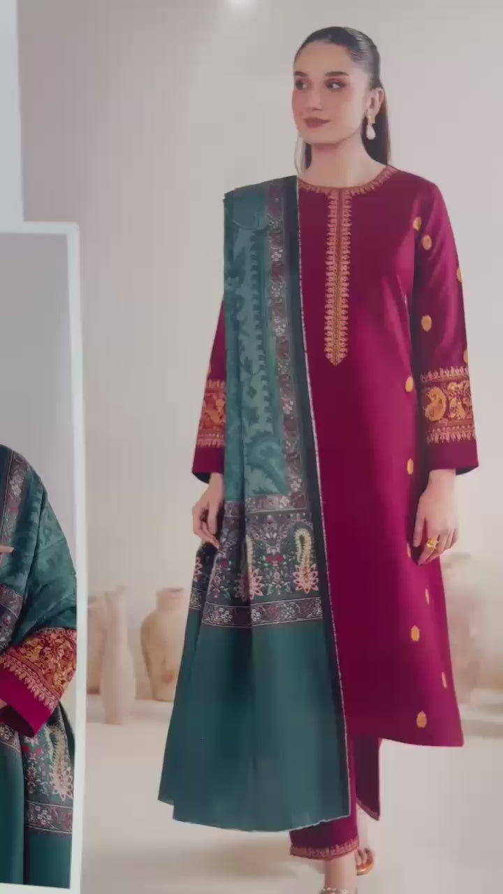 03 Piece - Embroidered Lawn Suit