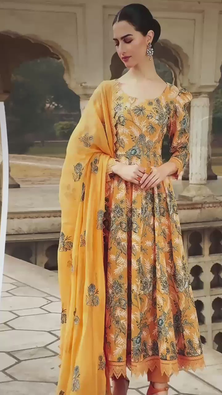 3 Piece - Embroidered Lawn Suit - Yellow